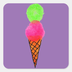 IJzeren pop Vierkante Sticker