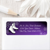 IJzeren Schaatsen en Sneeuwvlokken Paars Etiket (Insitu)