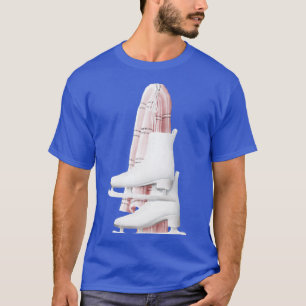 IJzeren Schaatsen in Waterverven met schitterende, T-shirt