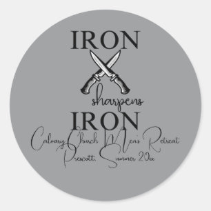IJzeren slijpmiddelen IJzeren mes Christelijk Ronde Sticker