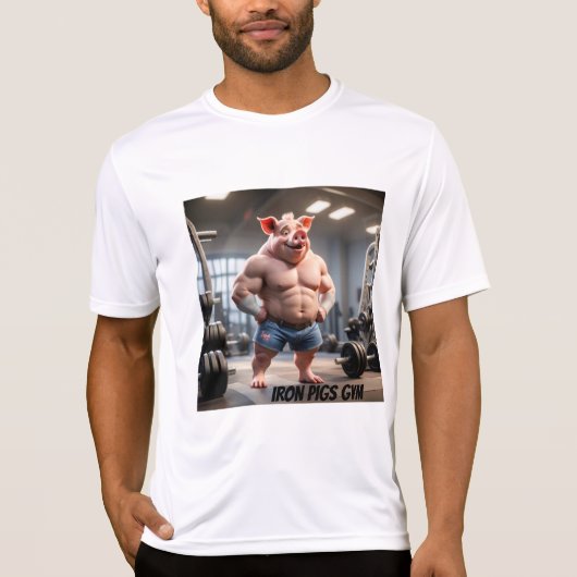 IJZEREN VARKENS GYM T-SHIRT (Voorkant)