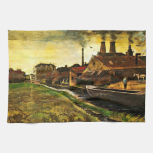 IJzermolen in Den Haag door Vincent van Gogh Theedoek