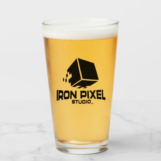 IJzerpixel Glass Cup Glas (Voorkant gevuld)