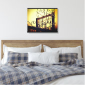 IJzerplaat ontwerp Canvas Afdruk (Insitu (Slaapkamer))