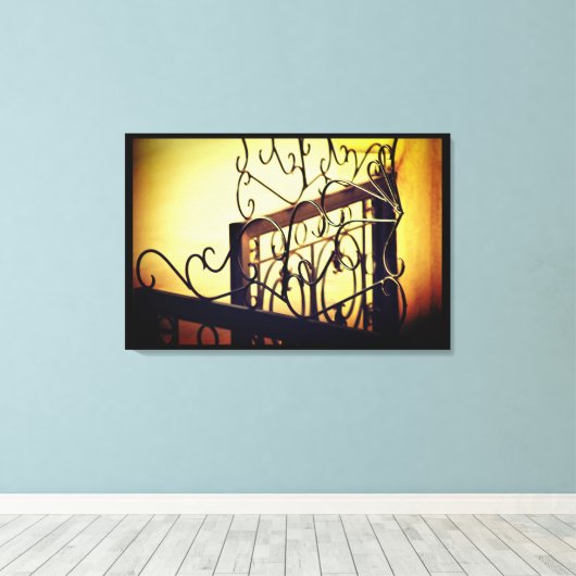 IJzerplaat ontwerp Canvas Afdruk (Insitu (Houten vloer))