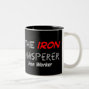 IJzerwerker Gifts for Men "The Iron Whisperer" Tweekleurige Koffiemok