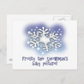 Ijzig de het babyafbeeldingen van de sneeuwman briefkaart (Voorkant / Achterkant)