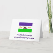 Ijzig de Impresario Feestdagen Kaart (Achterkant)