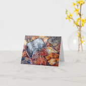 Ijzige Bladeren Kaart (Gele Bloem)