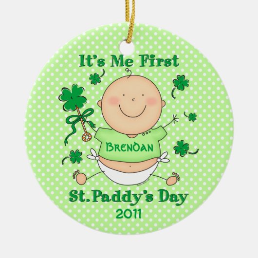 Ik 1 St. Paddy's Day Custom Ornament (Voorkant)