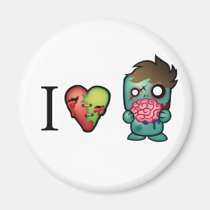 Ik <3 hersenen - Zombies zijn overal! Magneet