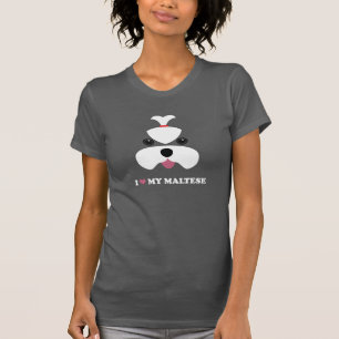 Ik <3 mijn malta-meisje gezicht t-shirt