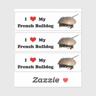 Ik <3 mijn sticker met Franse buldog (degenkrab)