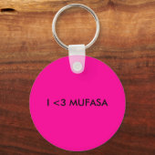Ik <3 MUFASA Sleutelhanger (Voorkant)