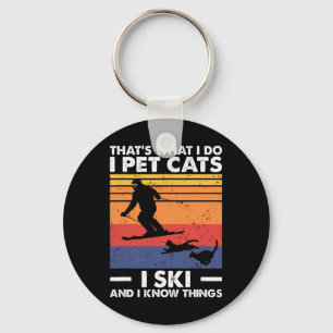 Ik Aai Katten Ik Ski En Ik Weet Dingen Sleutelhanger