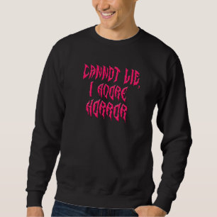 Ik aanbid horror (roze tekst) trui