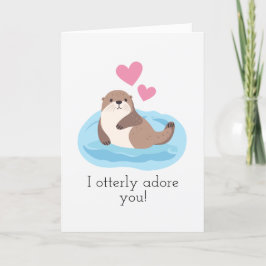 "Ik aanbid je helemaal" Cute Valentijnsdag Feestdagen Kaart