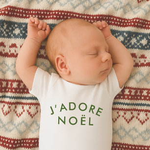Ik aanbid Kerstmis Love Christmas Franse Quote K Romper