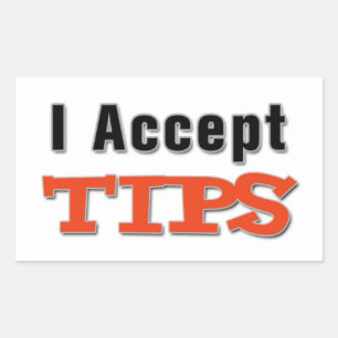 Ik accepteer tips Sticker