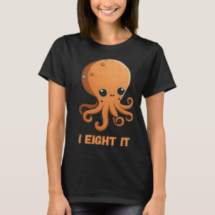 Ik acht het octopus inktvis koraal tentakels Calam T-shirt