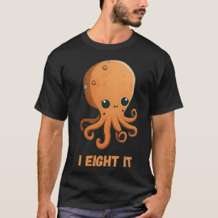 Ik acht het octopus inktvis koraal tentakels Calam T-shirt