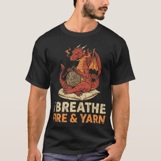 Ik Adem Vuur En Drakenbreien Met Garens T-shirt