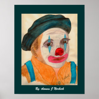 Ik als clown, door: thomas J Norbeck Poster