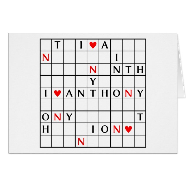 Ik ♥ ANTHONY (Voorkant Horizontaal)