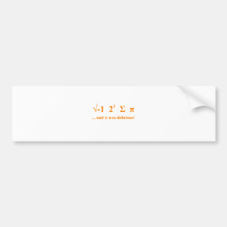 Ik at pi bumpersticker