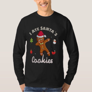 Ik at Santa S Cookies Grappig Kerst vakantie deel T-shirt
