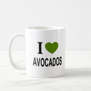 Ik ❤️ AVOCADO'S met groen hart Ik HOU VAN AVOCADO' Koffiemok