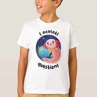 Ik axolotl vragen - crème (op lichte kleuren) t-shirt