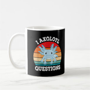 Ik Axolotl Vragen Schattig Retro Grappig Axolotl Koffiemok