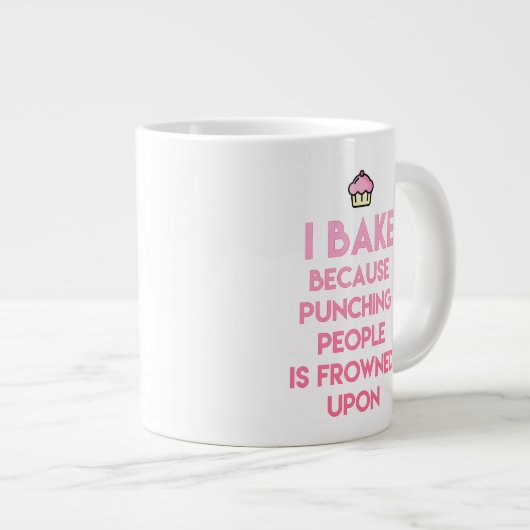 Ik bak! Funny Baking Quote Extra Grote Beker (Voorkant rechts)