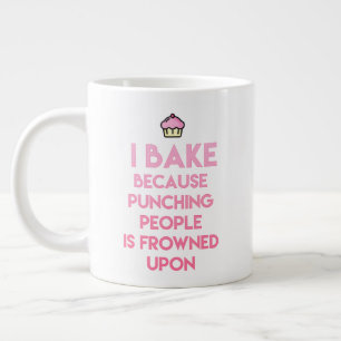 Ik bak! Funny Baking Quote Extra Grote Beker