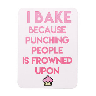 Ik bak! Funny Baking Quote Magneet