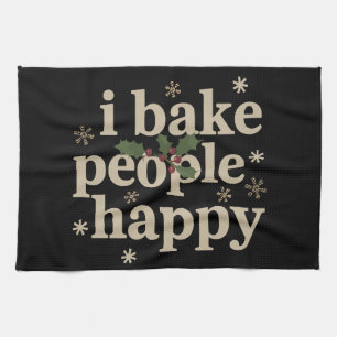 Ik Bak Mensen Gelukkig Cupcake & Koekjes Bakploeg  Theedoek