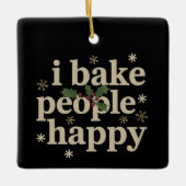 Ik bak mensen Happy Cupcake & Cookie Baking Crew Keramisch Ornament (Voorkant)