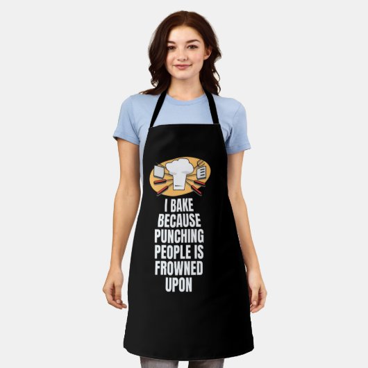 Ik bak omdat mensen gestraft worden schort (Gedragen)