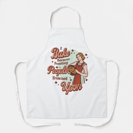 Ik bak omdat mensen gestraft worden schort (Voorkant)