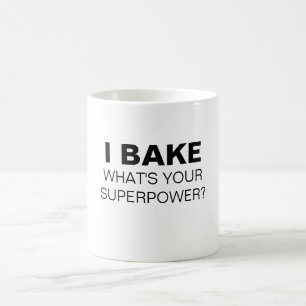 Ik Bake. Wat is jouw Superpower? Mok