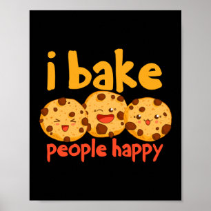 Ik baken mensen Happy Baker Cookie Poster