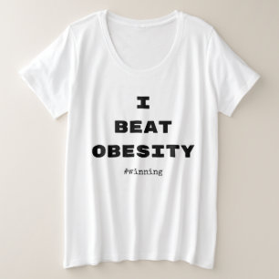 Ik BEAT OBESITY T-Shirt Weight Loight Diet 