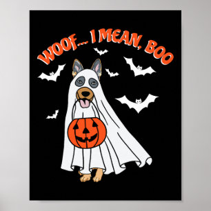 Ik bedoel Boo Grappige Spook Honden Halloween Pomp Poster