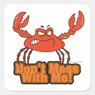 ik bedoel krab vierkante sticker