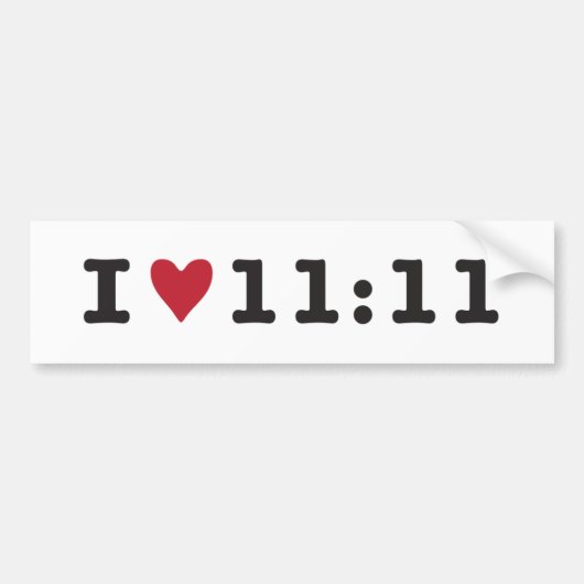 Ik begin 11:11 bumpersticker (Voorkant)