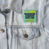 Ik begin met Button Badge Pin Hugs Funny (In situ)