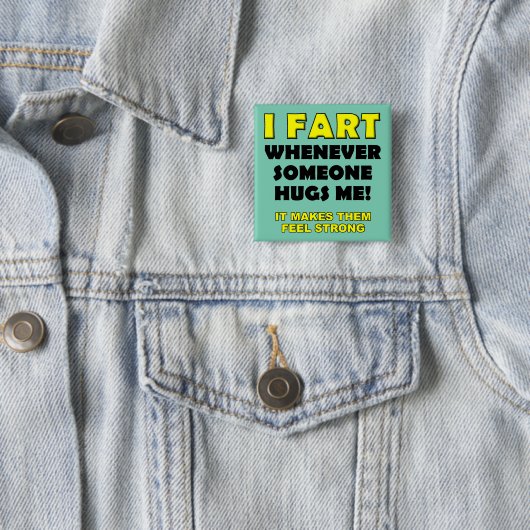 Ik begin met Button Badge Pin Hugs Funny (In situ)