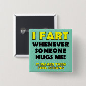 Ik begin met Button Badge Pin Hugs Funny (Voorkant /achterkant)