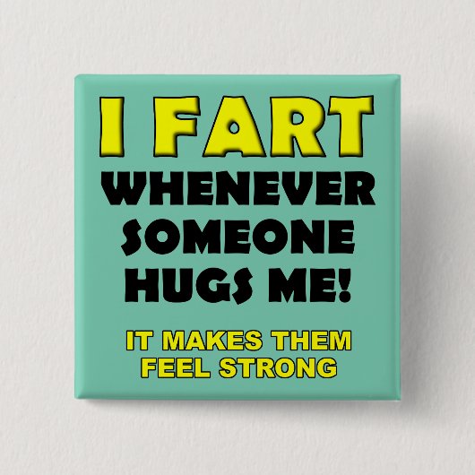 Ik begin met Button Badge Pin Hugs Funny (Voorkant)